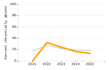 Percentage of school-aged residents enrolled in public school chart