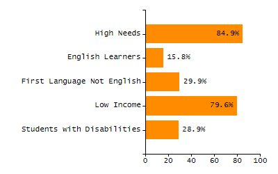 Percentage of school-aged residents enrolled in public school chart