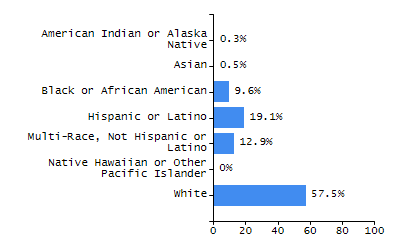 Organization Total Enrollment percentage chart