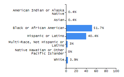 Bar chart showing student race and ethnicity percentages. White: 63.8%, Native Hawaiian or Other Pacific Islander: 0.2%, Multi-Race, Not Hispanic or Latino: 4.5%, Hispanic or Latino: 11.2%, Black or African American: 4.8%, Asian: 14.9%, American Indian or Alaska Native: 0.7%.